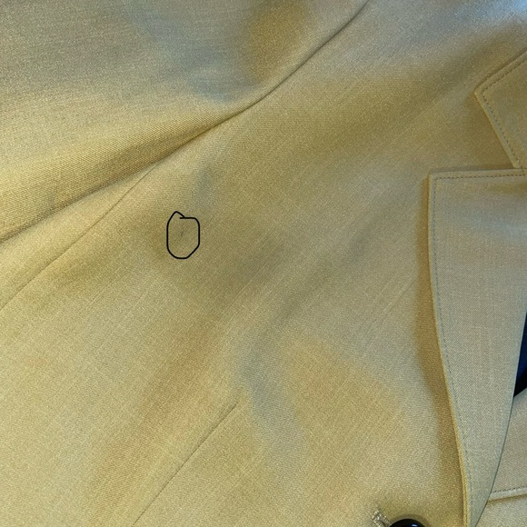 Kasper Women's Citrine Yellow Blazer with Black Buttons - Picture 4 of 7